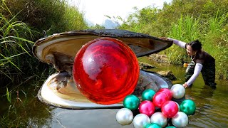 😱🎁🎁Opening the giant clam I harvested the largest and most magnificent pearl its so beautiful [upl. by Atsyrc740]