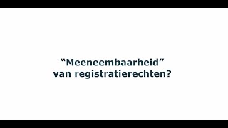 Notaristip wat je moet weten over quotmeeneembaarheidquot van registratierechten [upl. by Ybur294]