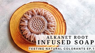 How to make Alkanet Root Infused Soap  Natural Purple Colorant in Soap [upl. by Creamer]