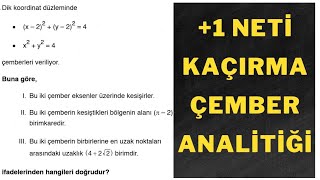 Çemberin Analitiği TAM SINAVLIK SORU  AYT GEOMETRİ Metin Yayınları [upl. by Leeth]