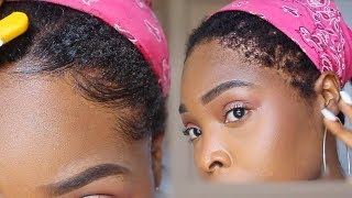 Best Edge Control To Lay Coarse 4C NATURAL Hair Without White Flakes  How To Lay Your Edges Down [upl. by Ghiselin]