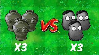 3 Plants Vases VS 3 Zombie Nut Imitator  Who Will Win PVZ 1 Hybrid Challenge [upl. by Llydnek914]