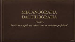 Aprende Mecanografia Que es la Mecanografia dactilografia [upl. by Marucci795]