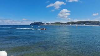 Llandudno pier boats sea views across the bay Summer 2024 [upl. by Bruell]