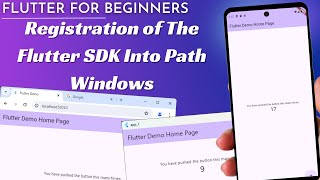 Part 31 Registration of The Flutter SDK Into The Path Windows [upl. by Aidnis]