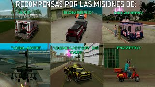 GTA Vice CityRecompensas de la Misión Paramédico Bombero Heladero Vigilante Taxista y Pizzero [upl. by Serolod482]