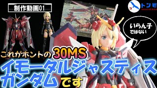 【ガンプラ・30MS・ミキシング】これがホントの 30MSイモータルジャスティス です。 [upl. by Ettenay]