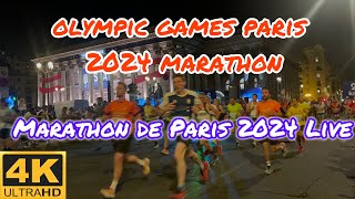 olympic games paris 2024 marathon  JO PARIS 2024  Marathon pour tous  Marathon de Paris 2024 Live [upl. by Adnalram]