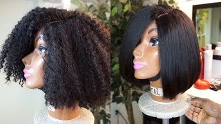 BEAUTY HACK HOW TO STRAIGHTEN amp RESTYLE A CURLY FULL LACE WIG BEAUTYCUTRIGHT [upl. by Suivatnom]