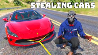 Stealing Cars Using A Rope In GTA 5 RP [upl. by Dremann814]