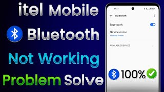 Itel Phone Bluetooth Problem  Itel Mobile Bluetooth Not Working  Itel Mobile Bluetooth Connect [upl. by Ursel]