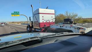 Highway Haulers  MKB Transport Peterbilt 379 And Cozad Trailer With Horn Salute  January 18 2024 [upl. by Ayotol311]