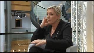 Marine Le Pen in Strasbourg plenary 6 July 2016 interview [upl. by Mackay825]