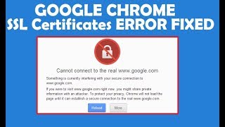 How To Fix ALL SSL Certificate Error in Google Chrome [upl. by Cecelia]