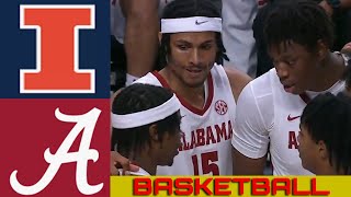 25 ILLINOIS vs 8 ALABAMA Basketball Game Full Highlights 2024 [upl. by Htessil]