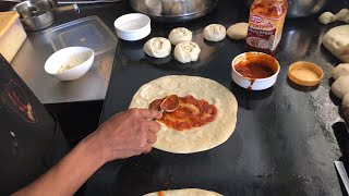 Indian Pizza Chicken Pizza Parotta  Panner Pizza Paratha [upl. by Llenreb925]