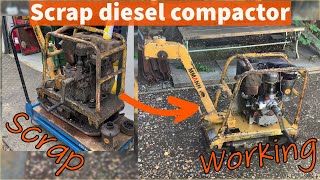 Left for scrap Amman plate compactor  wacker plate lets make it work [upl. by Semadar]