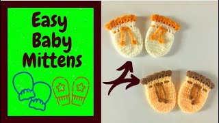 Crochet Baby Mittens  Easy Crochet Baby Mittens Tutorial  Baby Mittens Pattern  Handmade Mittens [upl. by Duester]