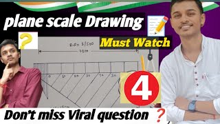 📚😲Scale lecture 4  Drawing  Plane scale Drawing questions 👉 Up polytechnic 1st semester ED Imp [upl. by Sirah671]