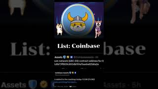 FLOKI LISTING ON COINBASE [upl. by Iduj]