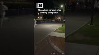 quotUSAquot Grand Canyon University Students Run Across Campus Cheering After Trump Victory [upl. by Mailli851]