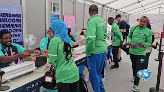 JO Paris 2024  Arrivée des athletes djiboutiens au village olympique [upl. by Enahsal]