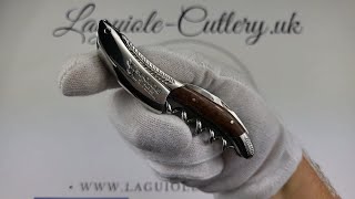 Laguiole Sommelier Corkscrew  Chiseled Bolsters  Snakewood [upl. by Ronyam14]