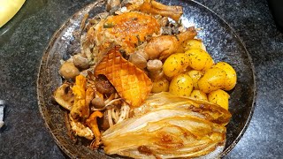 wild mushroom poussin chicken recipe with creamy tarragon baby potatoes and Belgian endive [upl. by Aurelio]