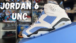 Air Jordan 6 “UNC” El mejor Colorway del año  On Foot  materiales [upl. by Lipcombe442]