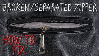 HOW TO FIX SEPARATEDBROKEN ZIPPER WITH PLASTIC TEETH [upl. by Ahsok973]