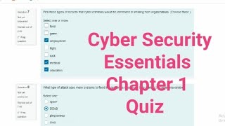 Cyber Security Essentials Chapter 1 Quiz  cisco cyber security essentials course  chapter 1 quiz [upl. by Odnalo139]