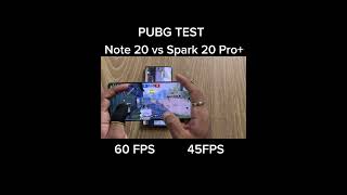 NOTE 20 vs TECNO Spark 20 Pro Plus PUBG COMPARISON [upl. by Latini]