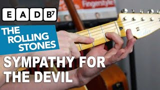 Sympathy For The Devil EASY CHORDS  Rolling Stones Guitar Lesson for Beginners [upl. by Westfall990]