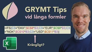 Excel  GRYMT tips vid långa formler Önskar jag kunde detta tidigare [upl. by Naoma]