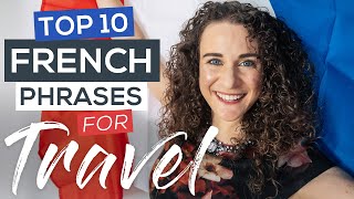 Top French Phrases for Travel you NEED to Know 🇫🇷French for Beginners 📚FREE CheatSheet [upl. by Ailedamla146]