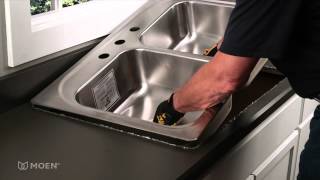 Howto Install a Stainless Steel DropIn Sink  Moen Installation Video [upl. by Ginnie]