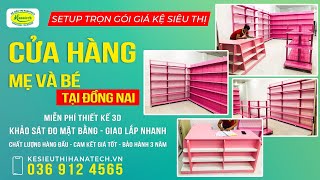 MẪU KỆ SIÊU THỊ CỬA HÀNG MẸ VÀ BÉ MÀU HỒNG SIÊU ĐẸP TẠI ĐỒNG NAI  HOTLINE TƯ VẤN 036 912 4565 [upl. by Aisemaj]