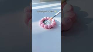 Varnishing mini clay tray ✨🩷 art drawing shorts smallbusiness [upl. by Marsland]