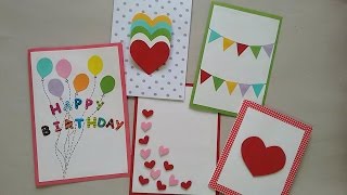 5 Cute amp Easy Greeting cards  Srushti Patil [upl. by Ahseuqram]