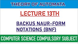 BACKUS NAURFORM BNF Notations [upl. by Sofer600]