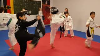 Uksportive taekwondo Hamburg Ümit Kalkan Pratzentraining Nahdistanz [upl. by Tik]