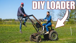 Building a Front Loader on the Homemade Tractor [upl. by Harty814]