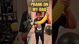 PRANKED MY DAD AND SMACKED HIM WITH A BANANA LOL prank pranks prankvideo [upl. by Aicirtan]