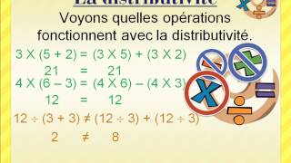 La distributivité propriétés des opérations [upl. by Bekah]