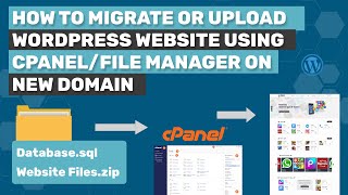 How to UploadMigrate Wordpress Website on Server using Cpanel  Wordpress tutorial [upl. by Rehm]