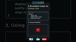 🔥Best 3 ways to make div centre 💻 css learnhtml5andcss3 webdevelopment viralshorts trenshort [upl. by Zilevi]