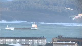 General Cargo Ship ANDREA ANON leaving A Coruña [upl. by Sorac]