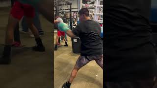 This combination is INSANE on the heavy bag hbc boxing shortsviral [upl. by Ittam]