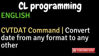 IBM i AS400 Tutorial iSeries System i CVTDAT command  Convert date  any format to any format [upl. by Naujahs]