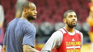 Kyrie Irving Pranks LeBron James Kyrie Tells LeBron His Staying on the Cavaliers NBA PRANKS [upl. by Nueormahc]